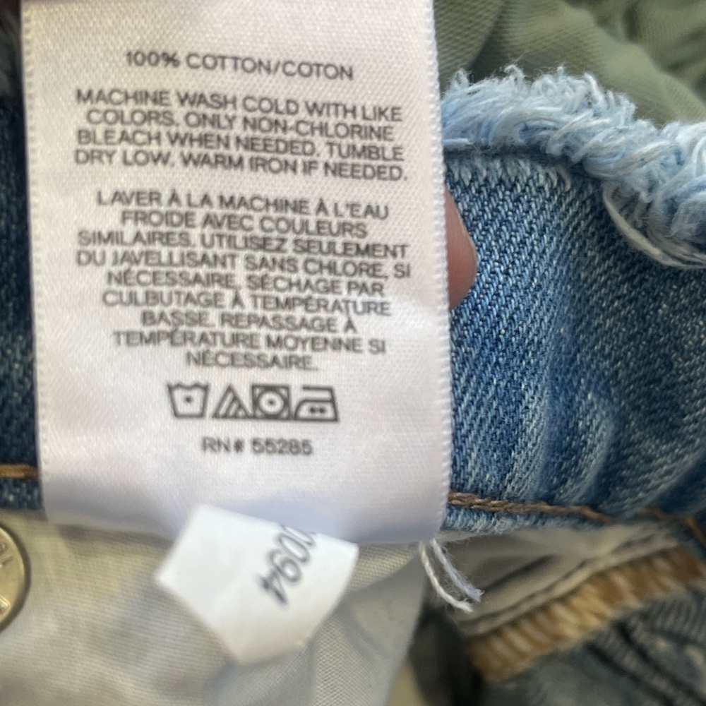 Express Vintage Light Blue Denim Distressed Mini Skirt size 2 - Picture 5 of 8